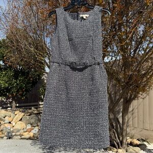 Banana Republic Black and White Tweed Midi Dress excellent condition.